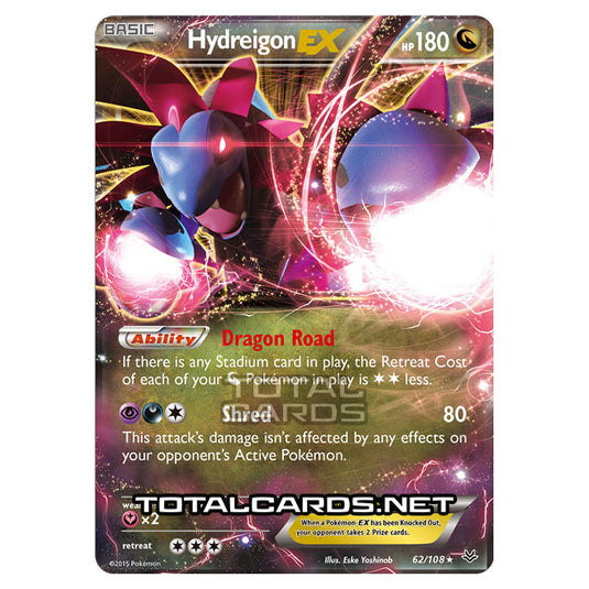 Pokemon - XY - Roaring Skies - Hydreigon-EX - 62/108