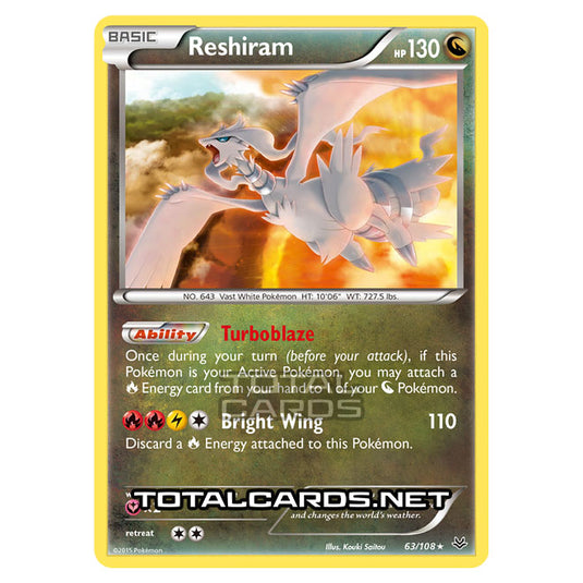 Pokemon - XY - Roaring Skies - Reshiram - 63/108