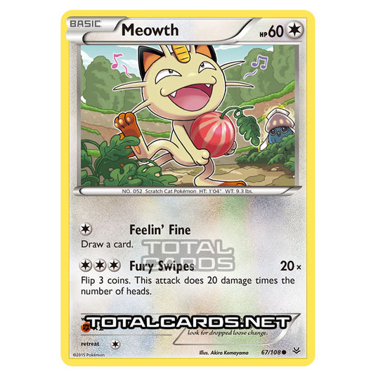 Pokemon - XY - Roaring Skies - Meowth - 67/108