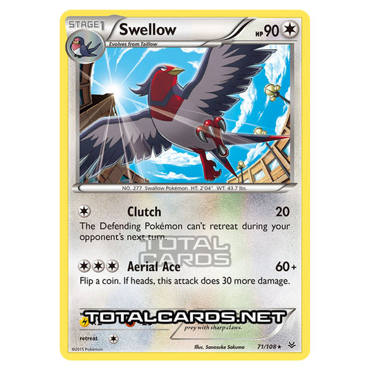 Pokemon - XY - Roaring Skies - Swellow - 71/108
