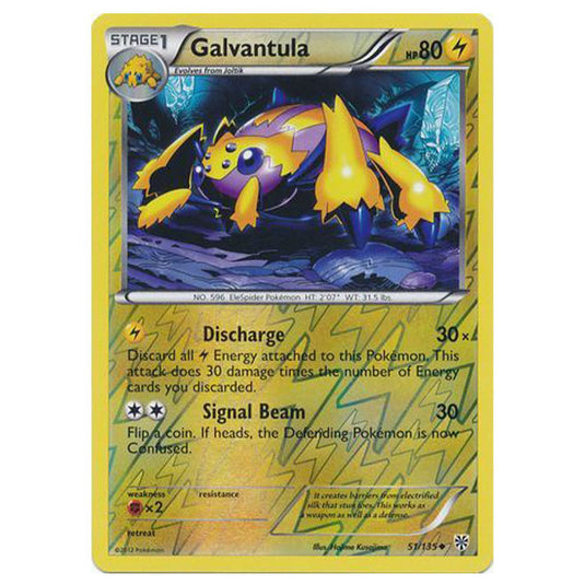 Pokemon - Black & White - Plasma Storm (Reverse Holo) - Galvantula - 51/135