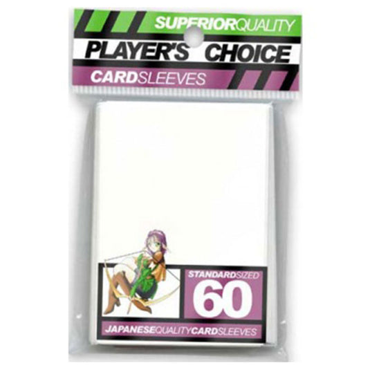 Player's Choice Premium - Standard Card Sleeves - White (60 Sleeves)