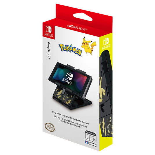 Hori - Pokemon - Nintendo Switch Playstand - Gold/Black Pikachu