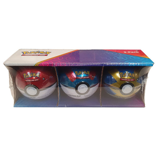 Pokemon - Poke Ball Tins - 3 Pack (Poke Ball, Great Ball, Quick Ball)