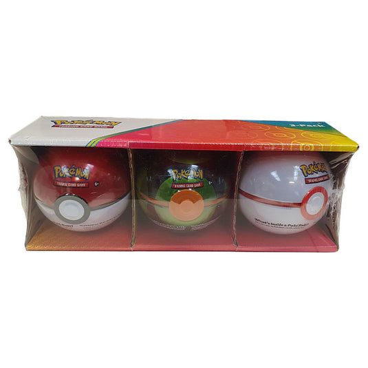 Pokemon - Poke Ball Tins - 3 Pack (Poke ball, Dusk Ball, Premier Ball)