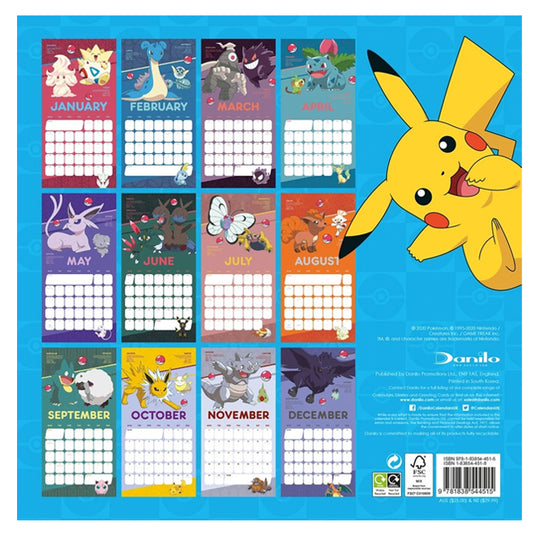 Pokemon - 2021 Square Calendar