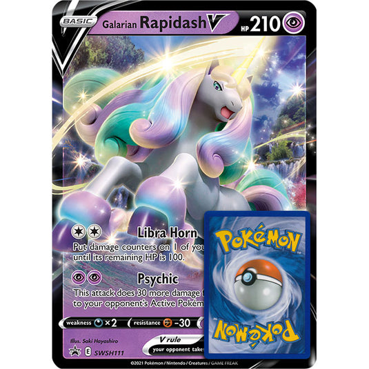 Pokemon - Galarian Rapidash V - Oversized Promo Card (SWSH111) (Damaged)