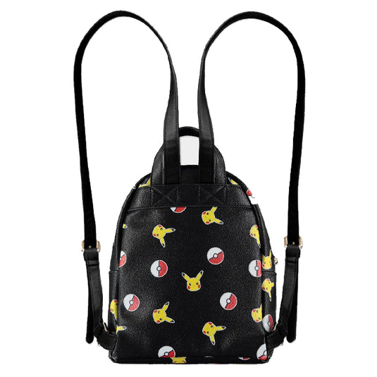 Pokemon - Pikachu & Poke Balls Black - Mini PU Backpack