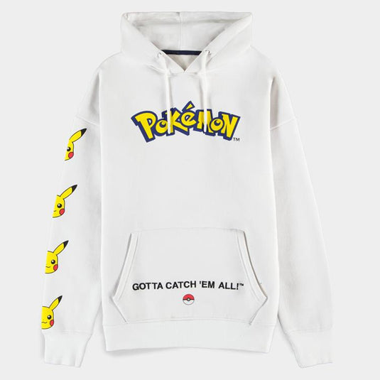 Pokemon - Pokemon Logo White - Oversized Hoodie - XL