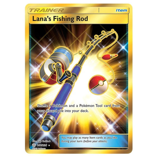 Pokemon - Sun & Moon - Cosmic Eclipse - Lana's Fishing Rod - 266/236