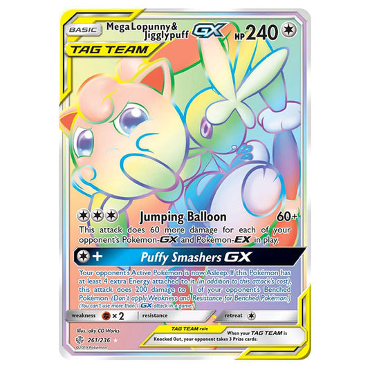 Pokemon - Sun & Moon - Cosmic Eclipse - Mega Lopunny & Jigglypuff-GX - 261/236