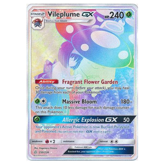 Pokemon - Sun & Moon - Cosmic Eclipse - Vileplume-GX - 250/236