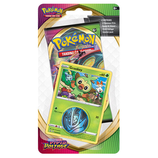 Pokemon - Sword & Shield - Vivid Voltage - Checklane Blister - Grookey