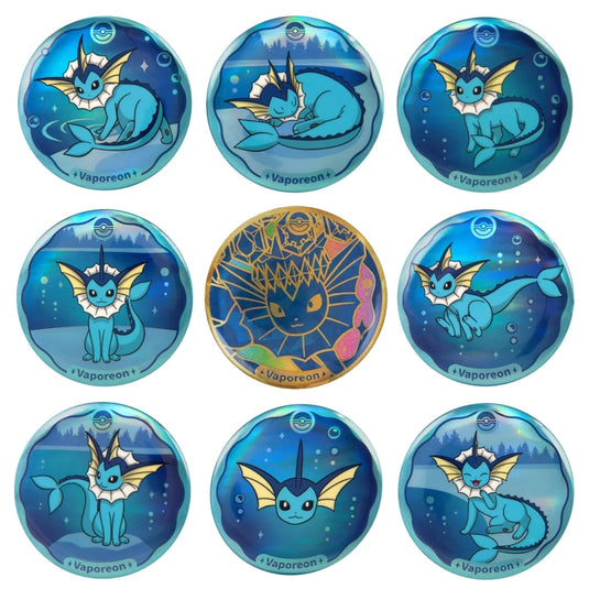 Pokemon - Simplified Chinese - Terastal Grand Gathering - Pin Set (Vaporeon)