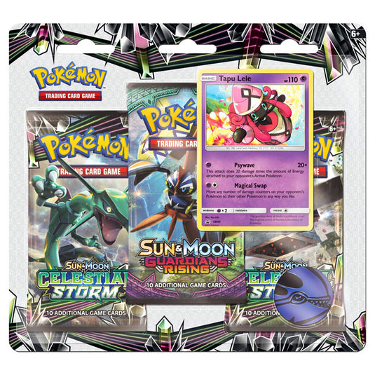 Pokemon - Sun & Moon - Celestial Storm - 3 Pack Blister - Tapu Lele