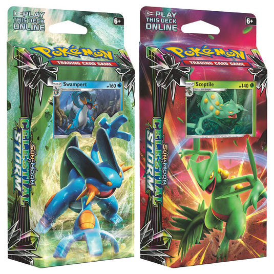 Pokemon - Sun & Moon - Celestial Storm - Sceptile & Swampert - Theme Decks