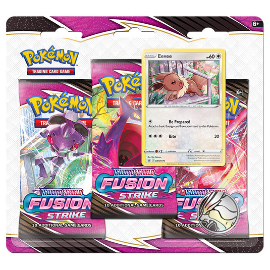 Pokemon - Sword & Shield - Fusion Strike - 3 Pack Blister - Eevee