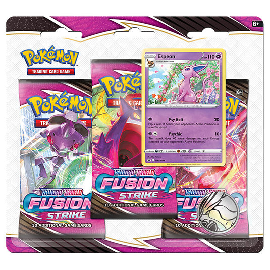 Pokemon - Sword & Shield - Fusion Strike - 3 Pack Blister - Espeon