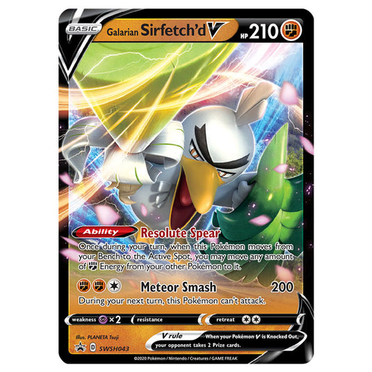 Pokemon - Sword & Shield - SWSH Black Star Promos - Galarian Sirfetch'd V - SWSH043