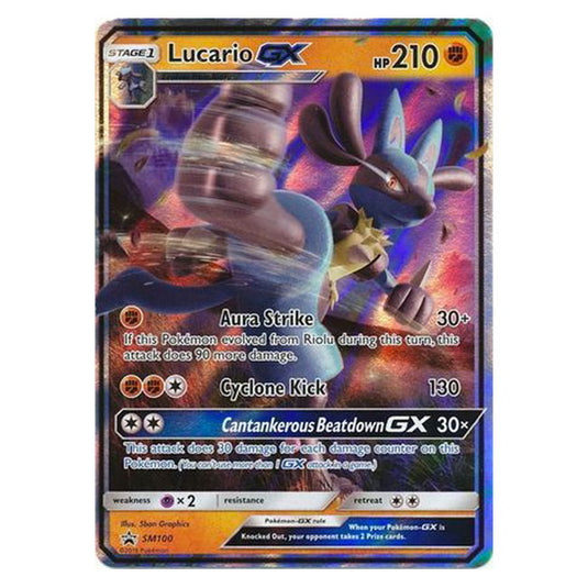 Pokemon - Sun & Moon - SM Black Star Promos - Lucario GX - SM100