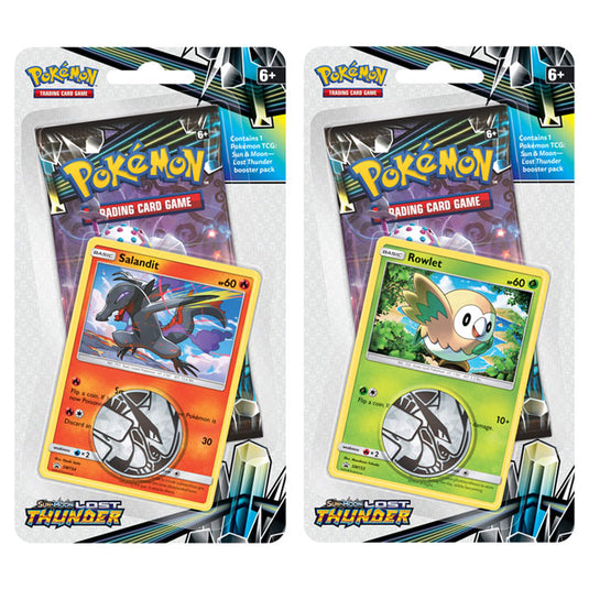 Pokemon - Sun & Moon - Lost Thunder - Checklane Blister - Rowlet & Salandit