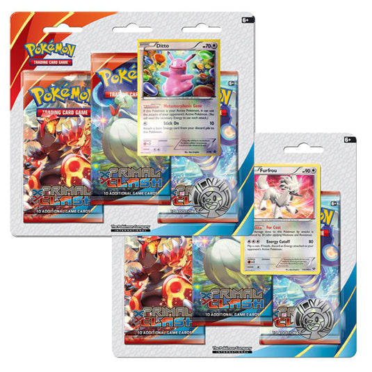 XY Primal Clash - Furfrou & Ditto - 3 Pack Blister Set
