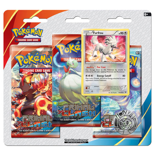 XY Primal Clash - Furfrou - 3 Pack Blister