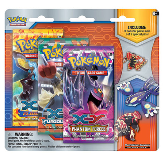 XY - Primal Clash - 3 Pack Pin Blister - Primal Groudon