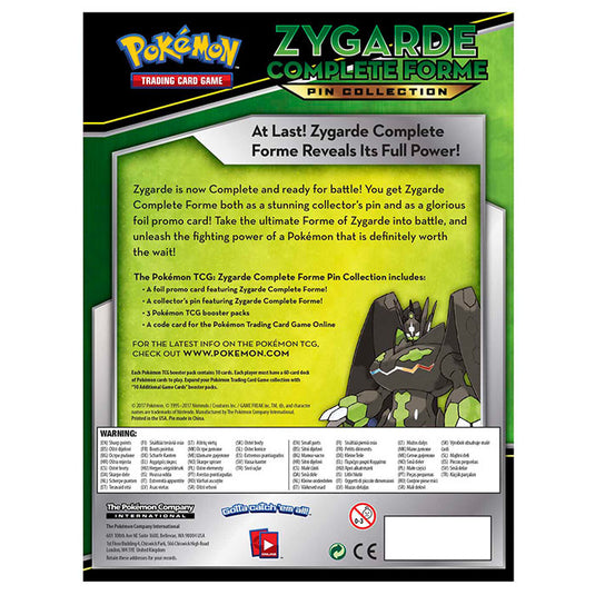 Pokemon - Zygarde Complete Forme Pin Collection Box