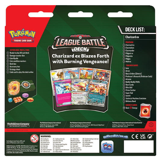 pokemon league battle deck charizard ex back