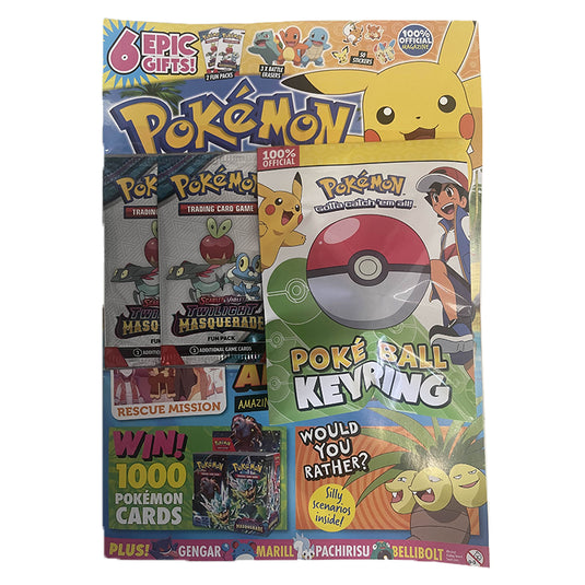 pokemon magazine august 2024 issue 96 total cards