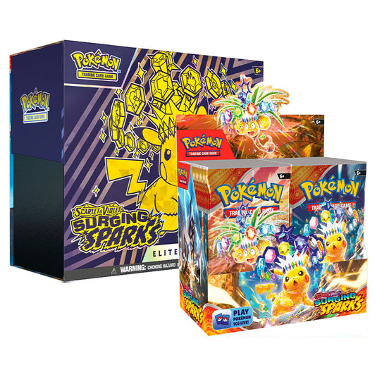 Pokemon Surging Sparks Booster Box and Elite Trainer Box