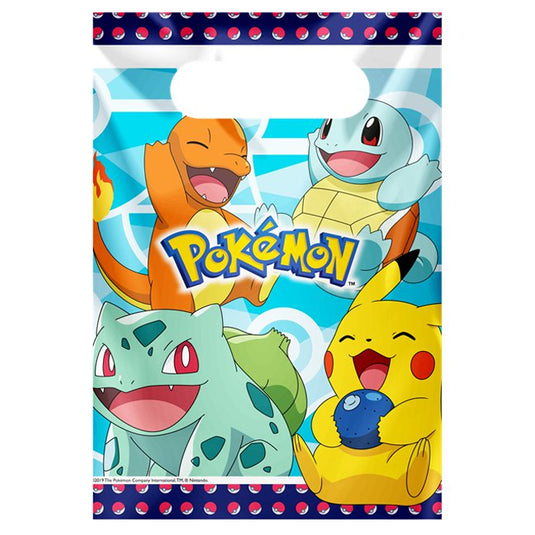Pokemon - Kanto Starters - Plastic Party Bags (Pack of 8)