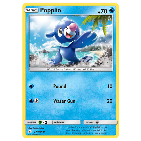 Pokemon - Sun & Moon Popplio 39/149 Holo Promo