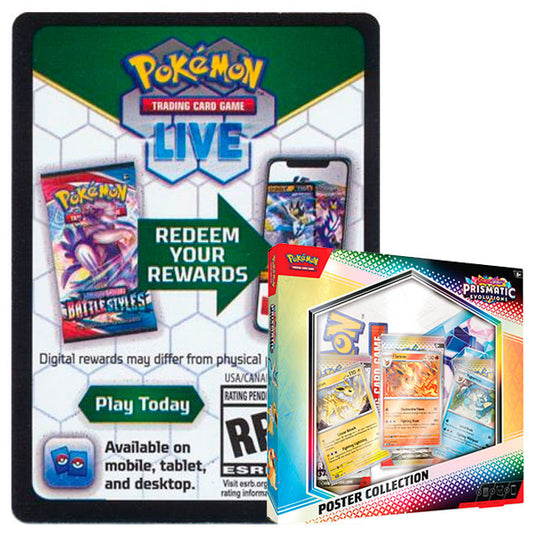 Pokemon - Prismatic Evolutions - Poster Collection - Online Code Card Pokemon - Prismatic Evolutions - Poster Collection - Online Code Card