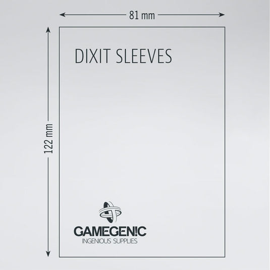 Gamegenic - PRIME Dixit Sleeves 81 x 122 mm - Clear (90 Sleeves)