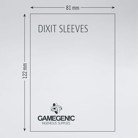 Gamegenic - MATTE Dixit Sleeves 81 x 122 mm - Clear (90 Sleeves)