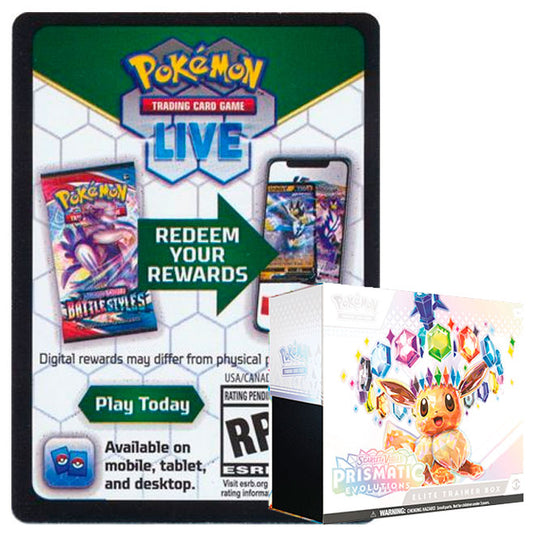 Pokemon - Prismatic Evolutions - Elite Trainer Box - Online Code Card Pokemon - Prismatic Evolutions - Elite Trainer Box - Online Code Card