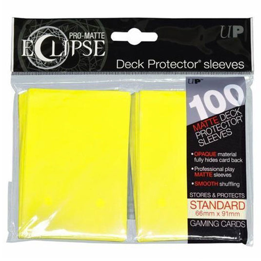 Ultra Pro - Standard Sleeves - PRO-Matte Eclipse - Lemon Yellow (100 Sleeves)