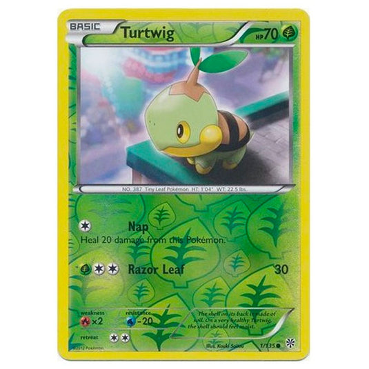 Pokemon - Black & White - Plasma Storm (Reverse Holo) - Turtwig - 1/135