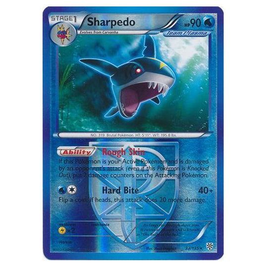 Pokemon - Black & White - Plasma Storm (Reverse Holo) - Sharpedo - 33/135