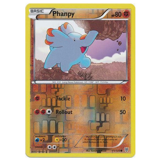 Pokemon - Black & White - Plasma Storm (Reverse Holo) - Phanpy - 71/135