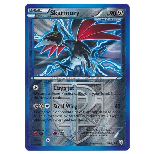 Pokemon - Black & White - Plasma Storm (Reverse Holo) - Skarmory - 87/135