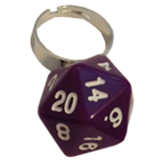 Purple D20 - Dice Ring (Adjustable)