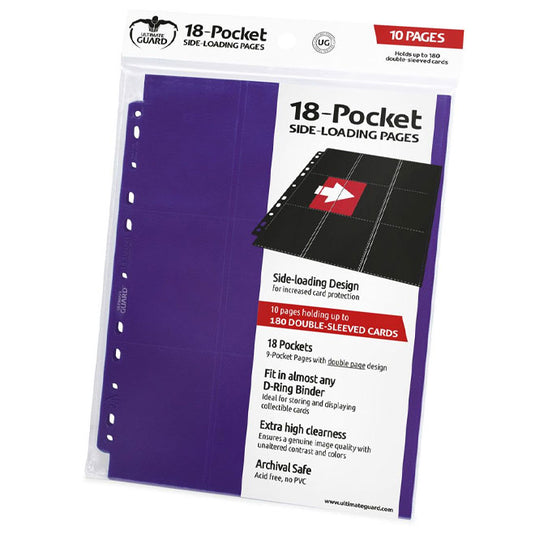 Ultimate Guard - 18-Pocket Pages - Side Loading Purple (10)