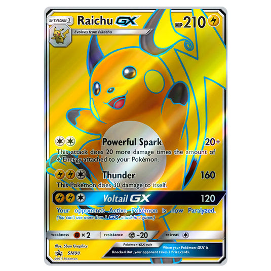 Pokemon - Sun & Moon - SM Black Star Promos - Raichu GX - SM90