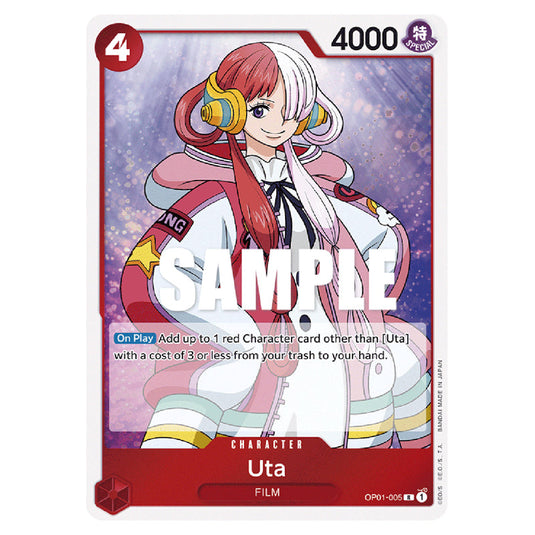 Uta OP01-005 card from the One Piece set Romance Dawn