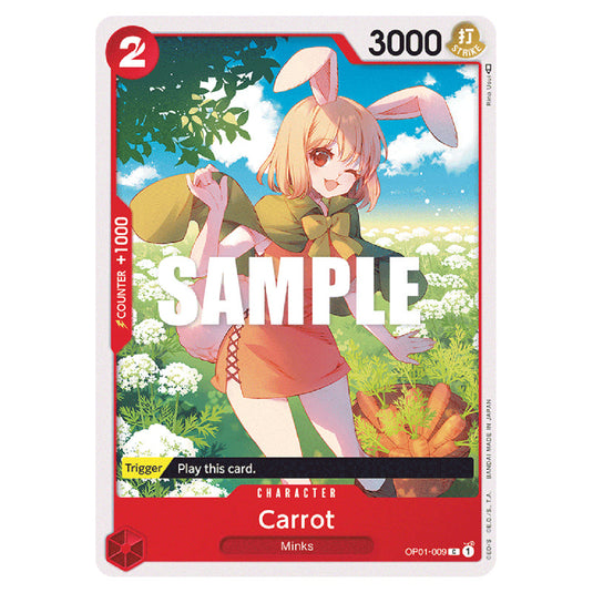 Carrot OP01-009 card from the One Piece set Romance Dawn