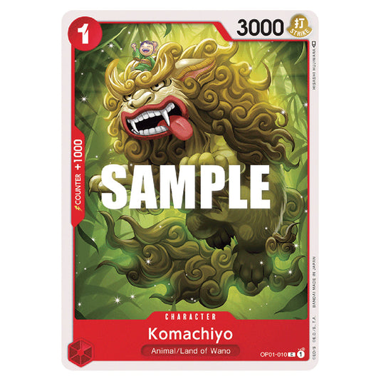 Komachiyo OP01-010 card from the One Piece set Romance Dawn