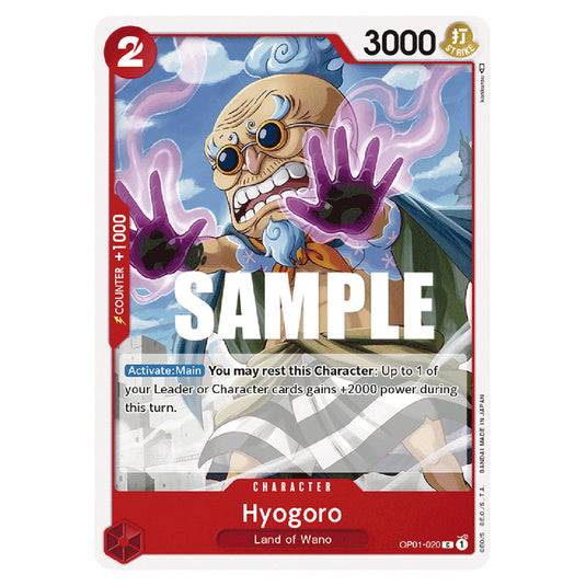 Hyogoro OP01-020 card from the One Piece set Romance Dawn
